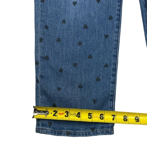 Madewell Women’s Classic Straight Jeans Heart Print Edition Harwell Wash Size 27 - Picture 10 of 10